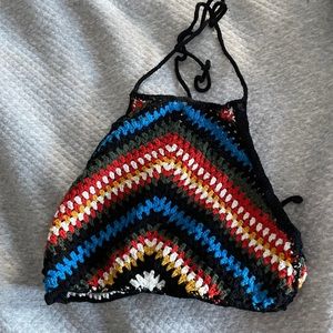 multicoloured crop top
